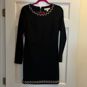 Michael Kors Black Dress with Gold Accents
